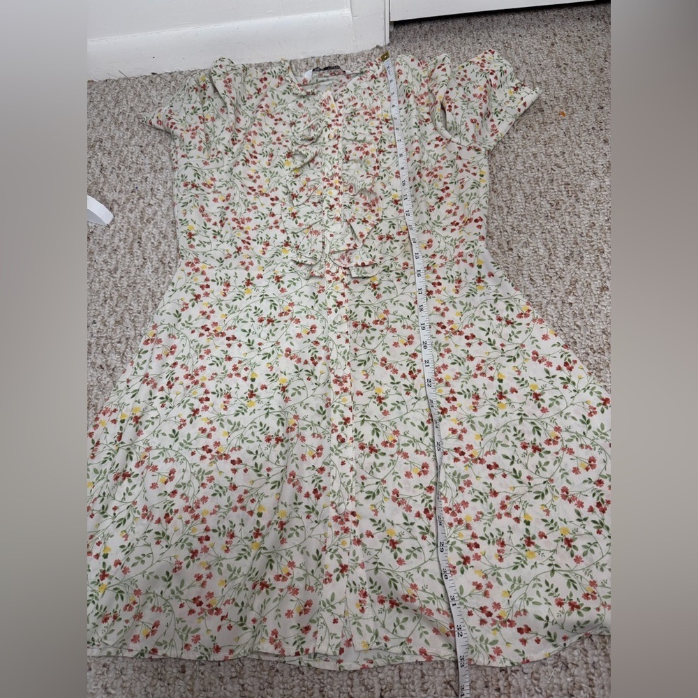 Zara Multicolor Floral Dress size L - Picture 3 of 5